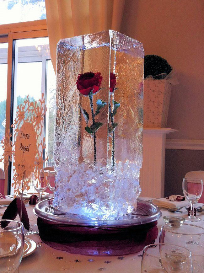 Wedding Rose Embeded ice center Sculptures dubai price near me dubai ,sharjah abudhabi F11